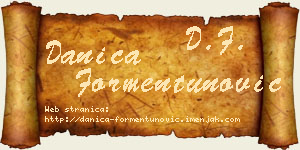 Danica Formentunović vizit kartica